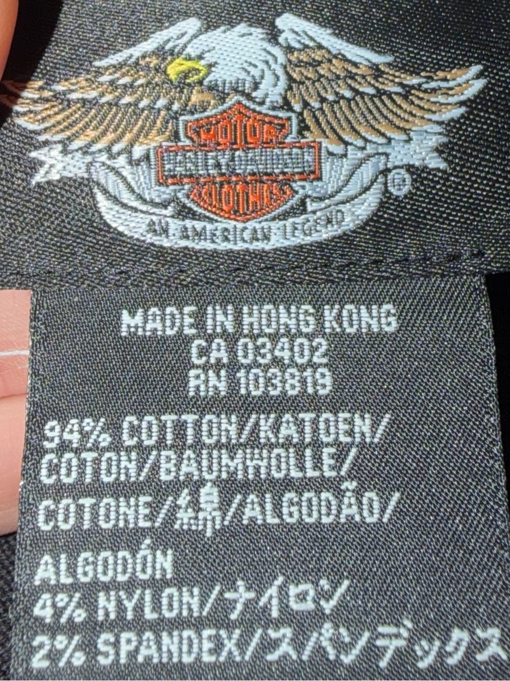 Vintage Harley-Davidson Black halter w/Ring Accents, Logo, & built-in bra. - Picture 8 of 12